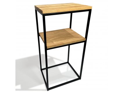 Konzola LOFT dubová 40x80x30cm dvojpolicová
