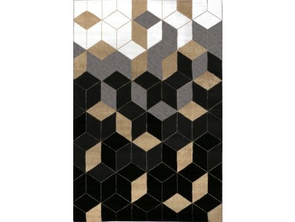 Moderný koberec LIGHT FROST - Gold Cubes