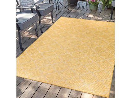 Šnúrkový koberec PALM B3069A žltý