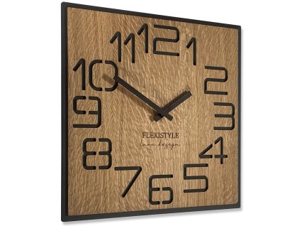 Moderné drevené hodiny EKO Digits dubové - 40cm