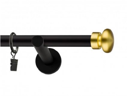 Garniža jednoradová FLAT zlatá MIX čierna-matná 19mm