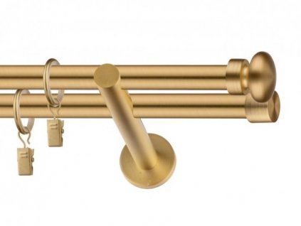 Dvojradová zlatá garníža 19mm Flat ball 2