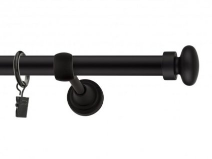 Jednoradová čierna matná garníža 19mm Flat ball 3