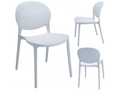 Plastová stolička JUSTIN biela
