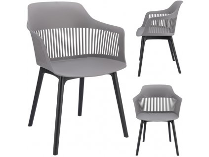 Plastová záhradná stolička CORNIDO sivá