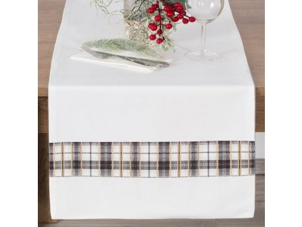 Vianočný zamatový behúň na stôl ANGEL 01