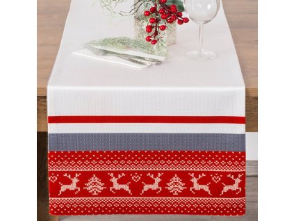 Vianočný zamatový behúň na stôl NOEL 01