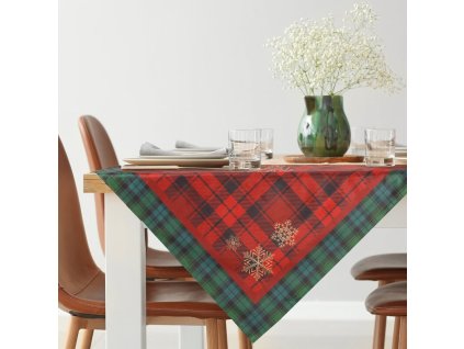 Vianočný zamatový obrus na stôl CHERRY 01
