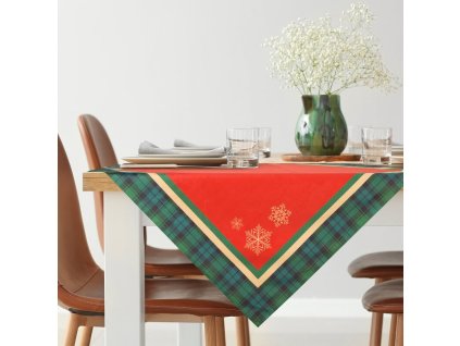 Vianočný zamatový obrus na stôl CHERRY 02