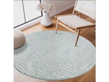 Jednofarebný okrúhly koberec FANCY 648 mentolový