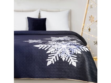 Vianočný zamatový prehoz na posteľ CAROL