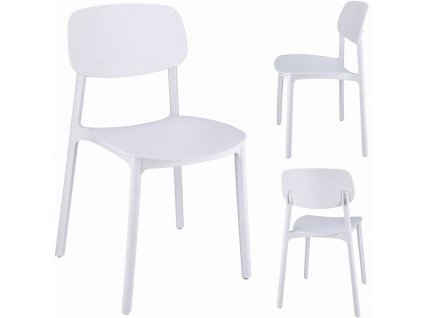 Plastová stolička LARA biela
