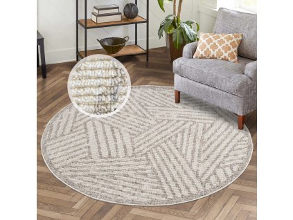 Vintage okrúhly koberec Clasico 9161 béžový