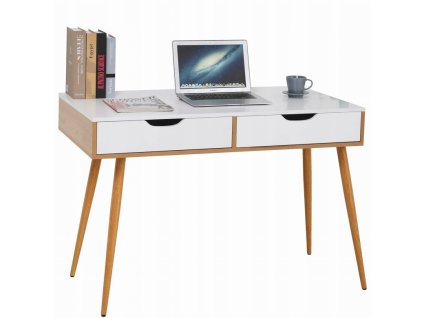 Písací stôl v škandinávskom štýle s dvomi zásuvkami