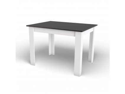 Jedálenský stôl SCANDI 120x80cm - Bielo čierny