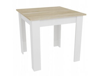 Jedálenský stôl SCANDI 80x80cm - Dub sonoma + biely