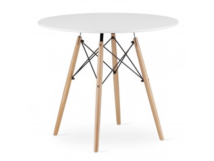 Okrúhly jedálenský stôl 90cm - biely
