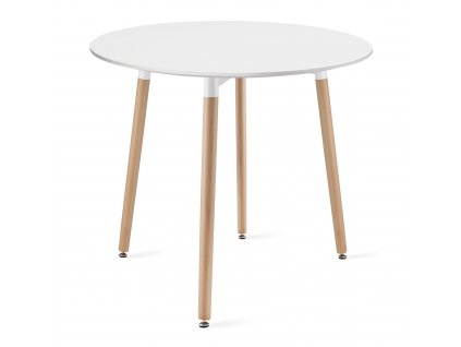 Okrúhly stôl KAMI 80cm - biely