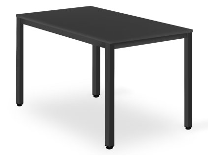 Jedálenský stôl TESSA 120cm x 60cm - čierny/čierne nohy