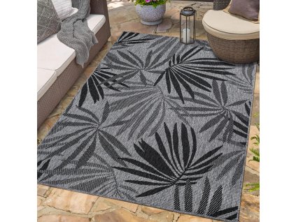 Obojstranný koberec na terasu DuoRug 5771 sivý
