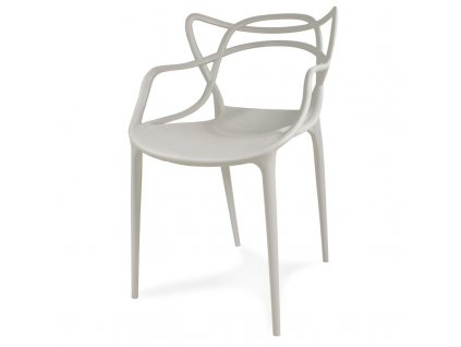 Plastová stolička ASPEN svetlo sivá