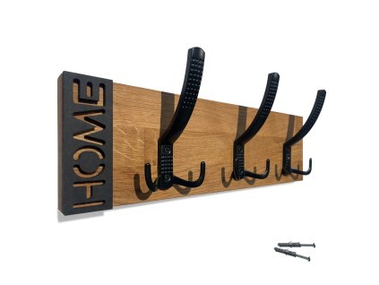 Nástenný dubový vešiak Modern Oak 40cm