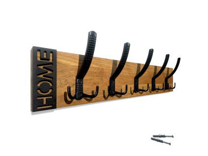 Nástenný dubový vešiak Modern Oak 60cm