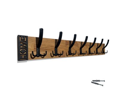 Nástenný dubový vešiak Modern Oak 80cm