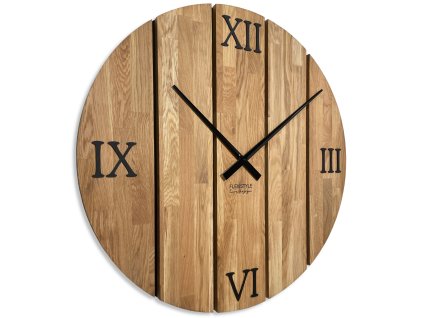 Drevené hodiny na stenu Solid OAK dub 80cm