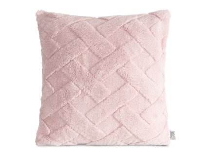 Dekoračná obliečka na vankúš CARO v púdrovoružovej farbe