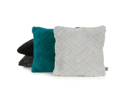 Dekoračná obliečka na vankúš CARO v tmavozelenej farbe