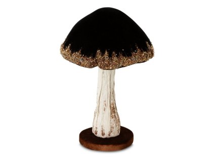 Vianočná figúrka HRÍB čierny