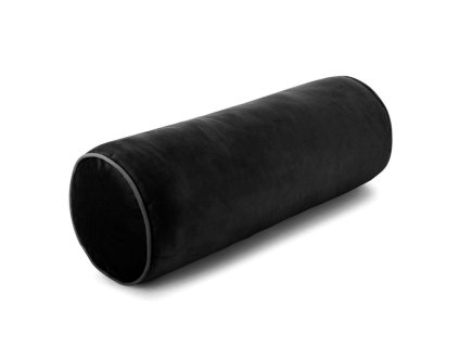 Dekoračný vankúš v tvare valca GALA 5 čierny