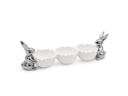 Veľkonočné keramické misky so zajačikmi 41 x 10 x 13 cm