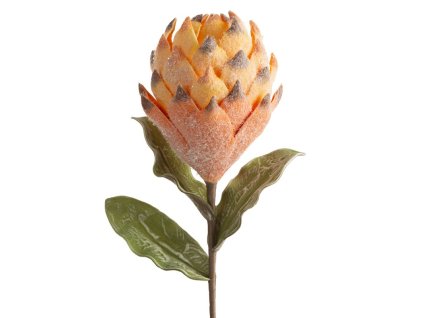 Umelý dekoratívny kvet ARTIČOK - oranžový
