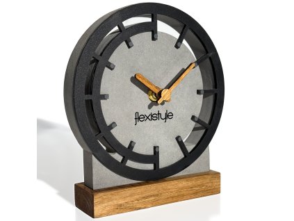 Drevené stolové hodiny Grey Oak