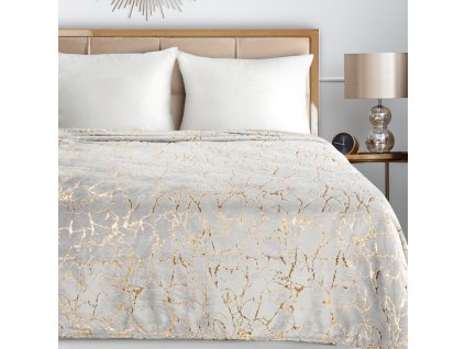 Deka GLAMO s lesklým mramorovým vzorom v sivej farbe