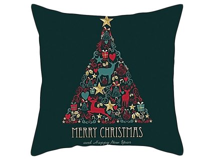 Vianočná obliečka na vankúš 3D 36