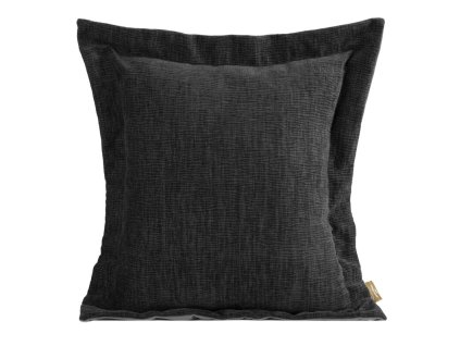 Obliečka na vankúš zo ženilkovej tkaniny v čiernej farbe ELEGANT2