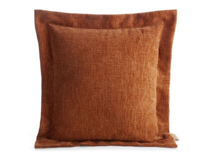 Obliečka na vankúš zo ženilkovej tkaniny v tehlovej farbe ELEGANT2