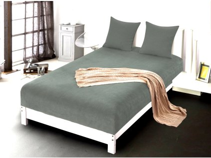 Prestieradlo s gumičkou mykroplyš sivé PRZG 10