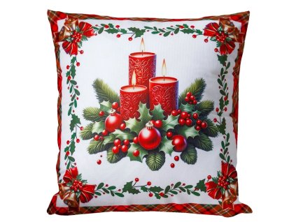Vianočná zamatová dekoračná obliečka na vankúš JCLA 83