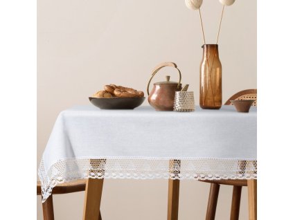 Biely obrus na stôl s čipkou NATALY
