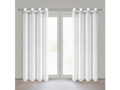 Hotová záclona so strieborným Vianočným lémom