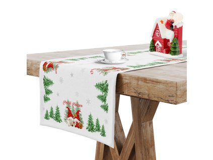 Vianočný behúň s potlačou Veselé Vianoce