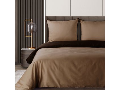 Exkluzívne posteľné obliečky LUNARA svetlohnedé - hnedé