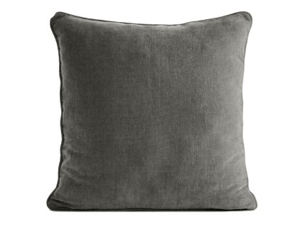 Dekoračná obliečka na vankúš VANI zo ženilkovej látky v sivej farbe 45 x 45 cm