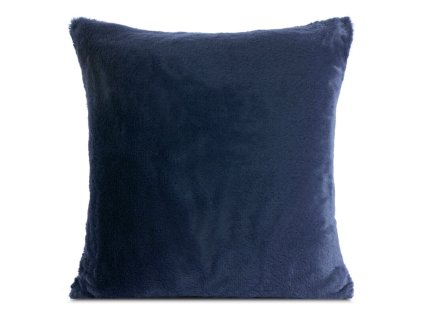 Kožušinová dekoračná obliečka na vankúš NINA v granátovomodrej farbe 45 x 45 cm