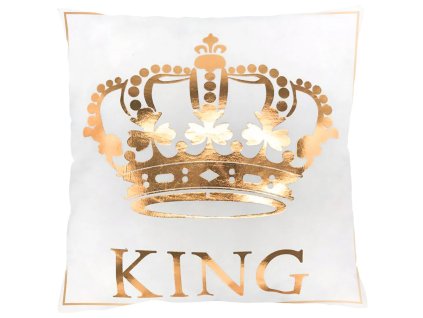 Dekoračná obliečka na vankúš KING v šampanskej farbe 1