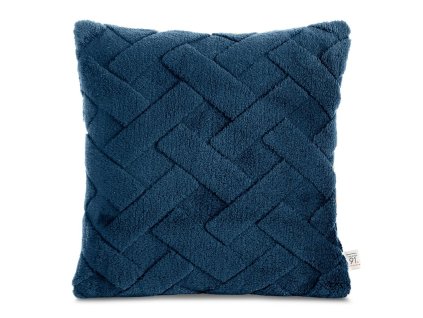 Dekoračná obliečka na vankúš CARO v modrej farbe